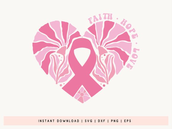 Faith Hope Love - Breast Cancer SVG PNG Review