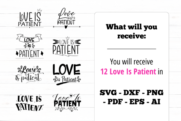 Love Is Patient SVG Love Quote Faith